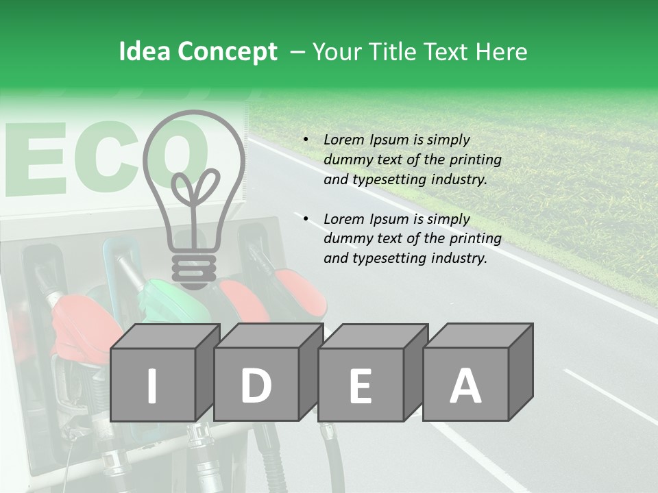 Pump Automobile Transport PowerPoint Template