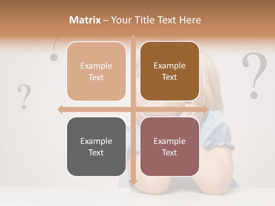 Uncertain Girl People PowerPoint Template