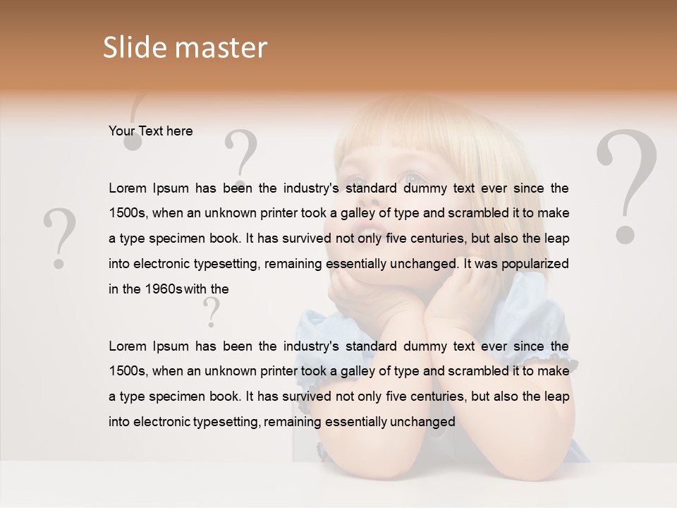 Uncertain Girl People PowerPoint Template