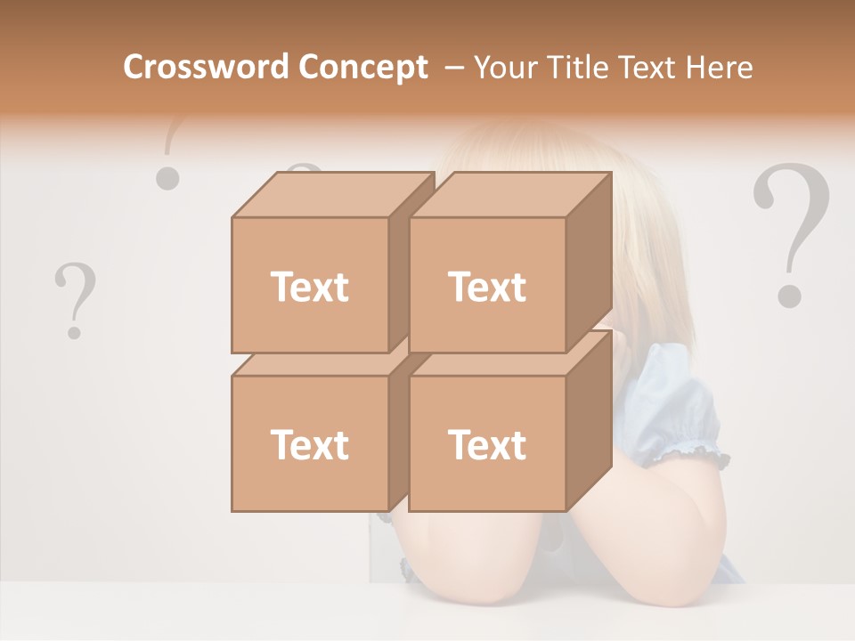 Uncertain Girl People PowerPoint Template