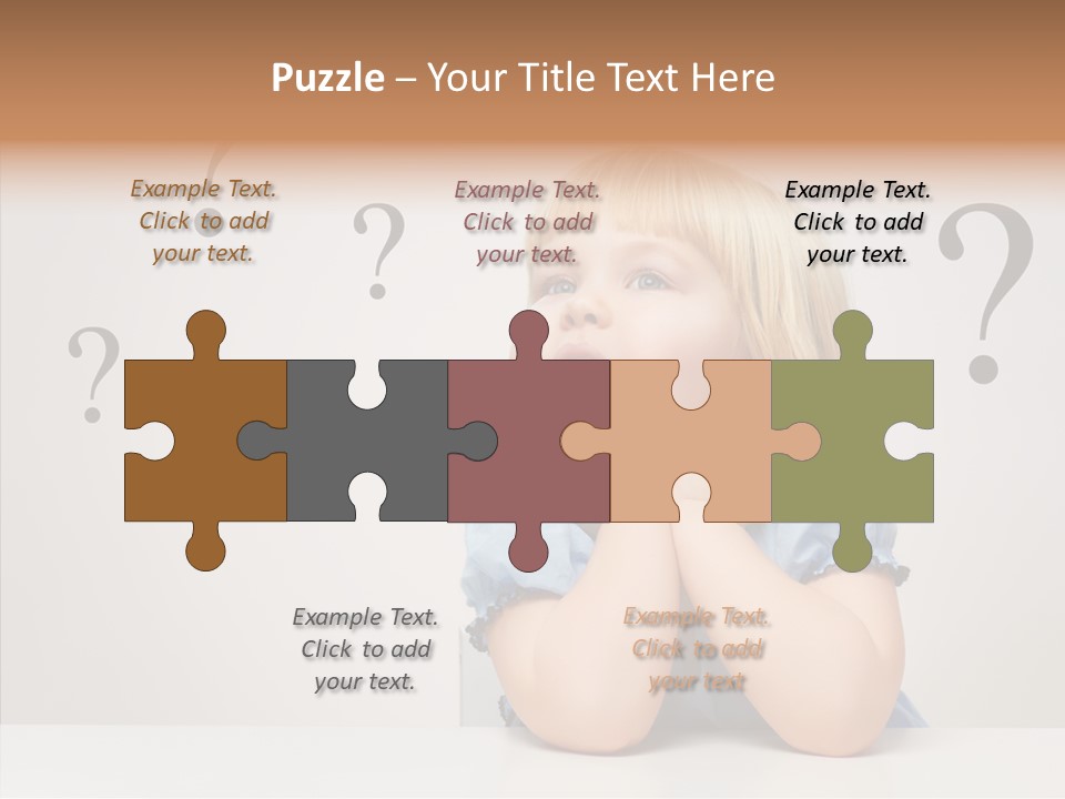 Uncertain Girl People PowerPoint Template