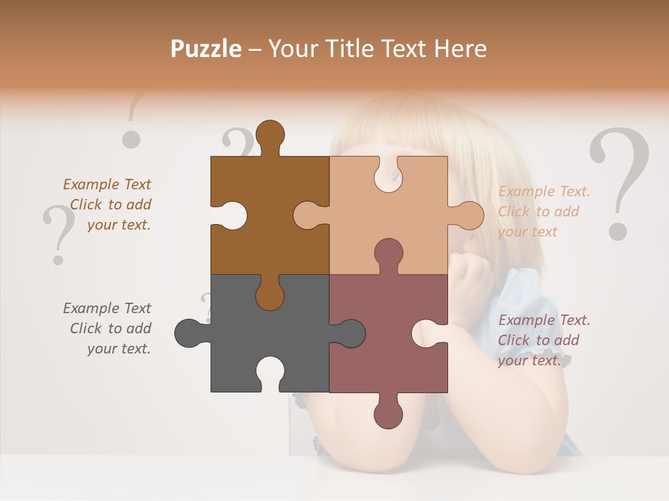 Uncertain Girl People PowerPoint Template