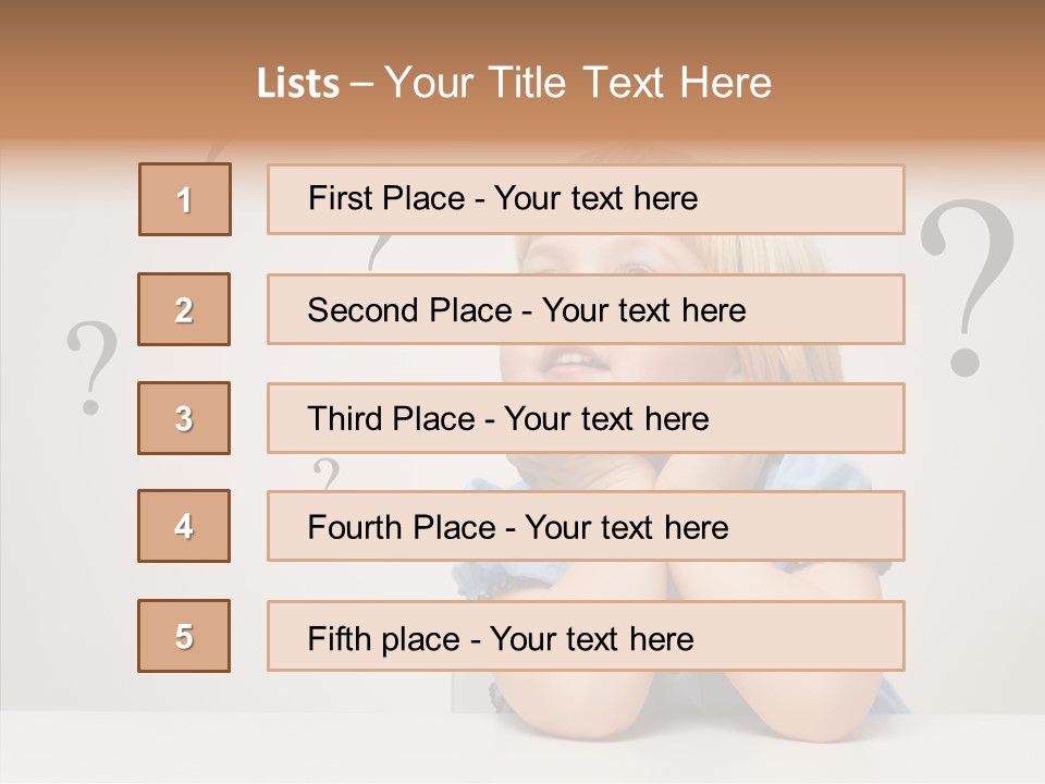 Uncertain Girl People PowerPoint Template