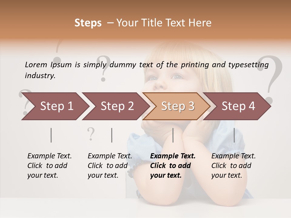 Uncertain Girl People PowerPoint Template