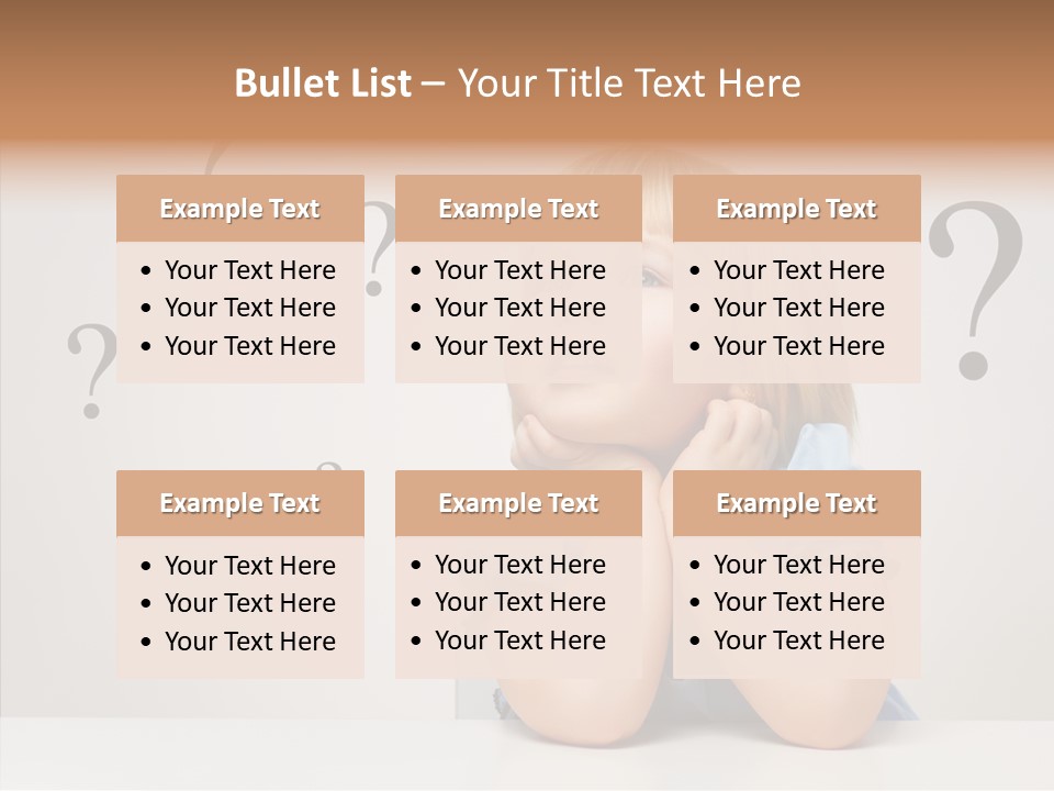 Uncertain Girl People PowerPoint Template