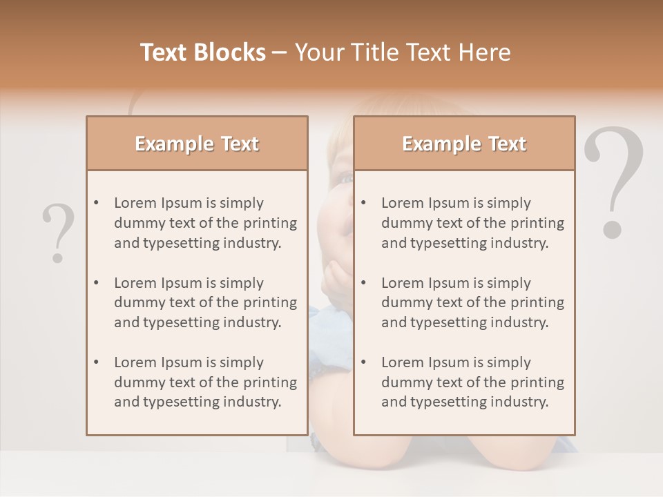 Uncertain Girl People PowerPoint Template