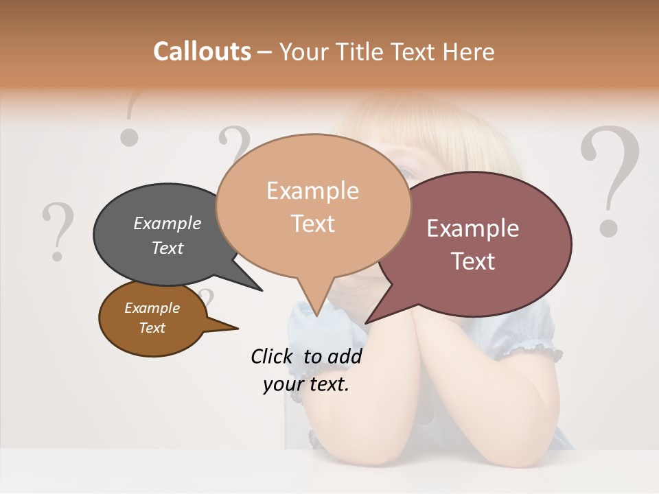 Uncertain Girl People PowerPoint Template