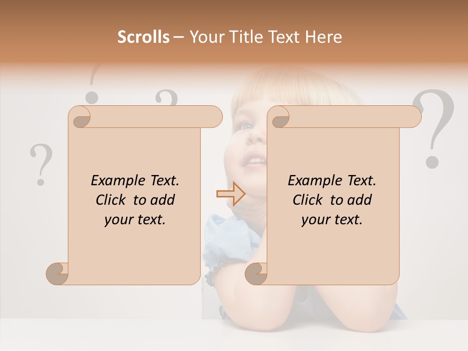Uncertain Girl People PowerPoint Template
