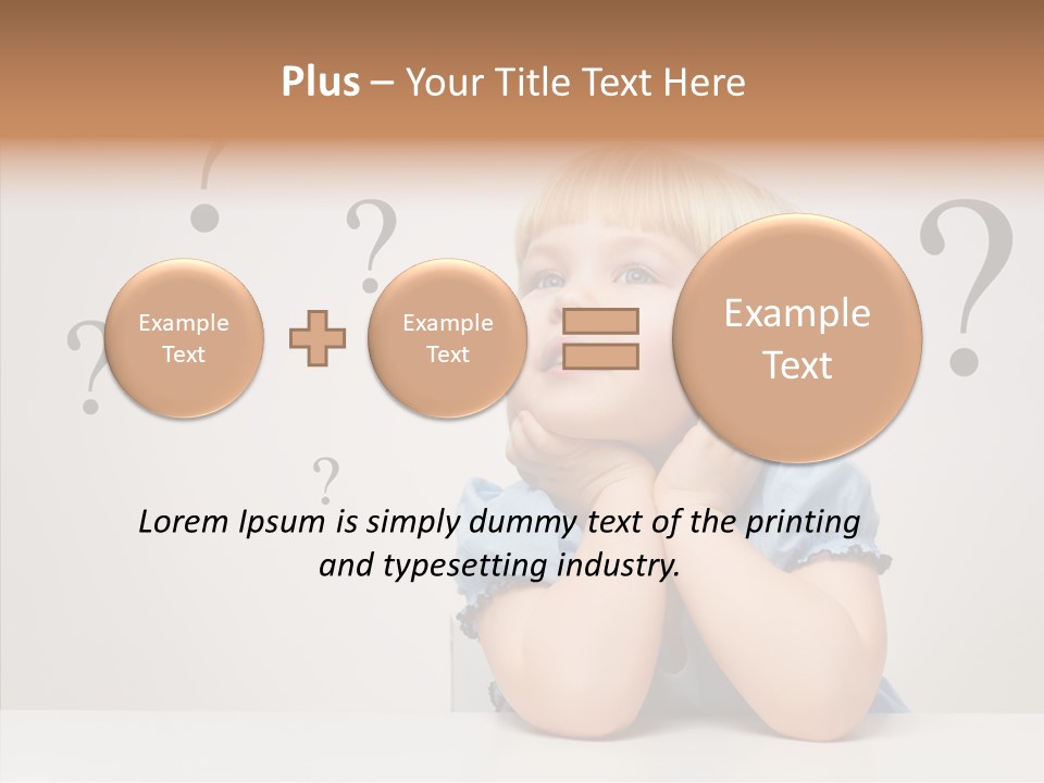 Uncertain Girl People PowerPoint Template