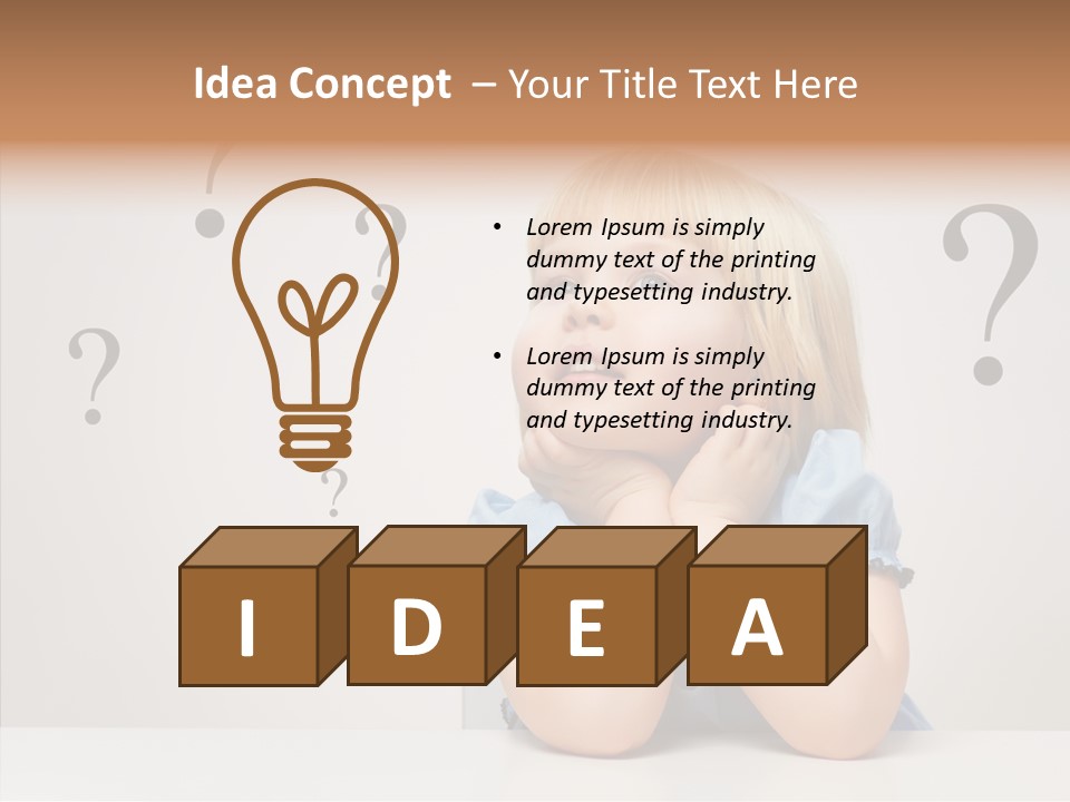 Uncertain Girl People PowerPoint Template