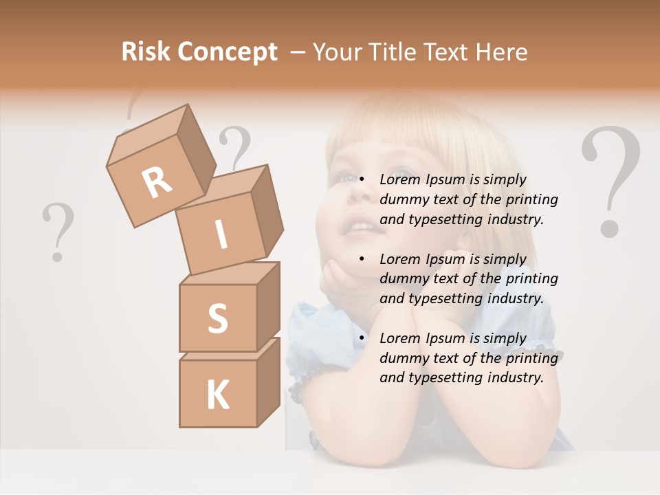 Uncertain Girl People PowerPoint Template