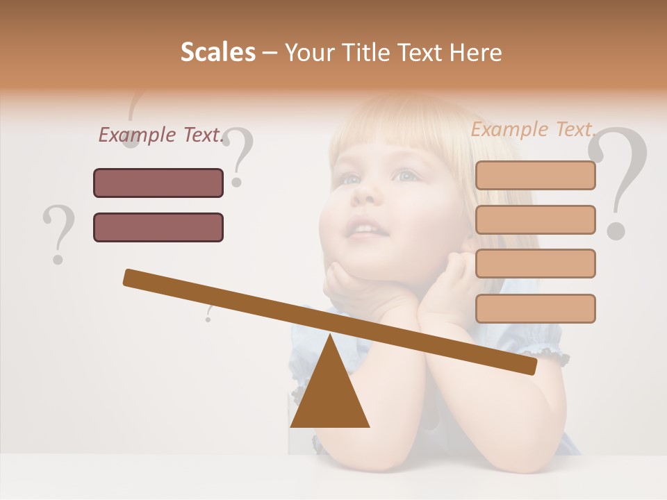 Uncertain Girl People PowerPoint Template