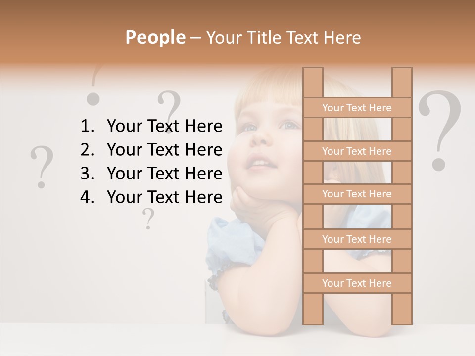 Uncertain Girl People PowerPoint Template