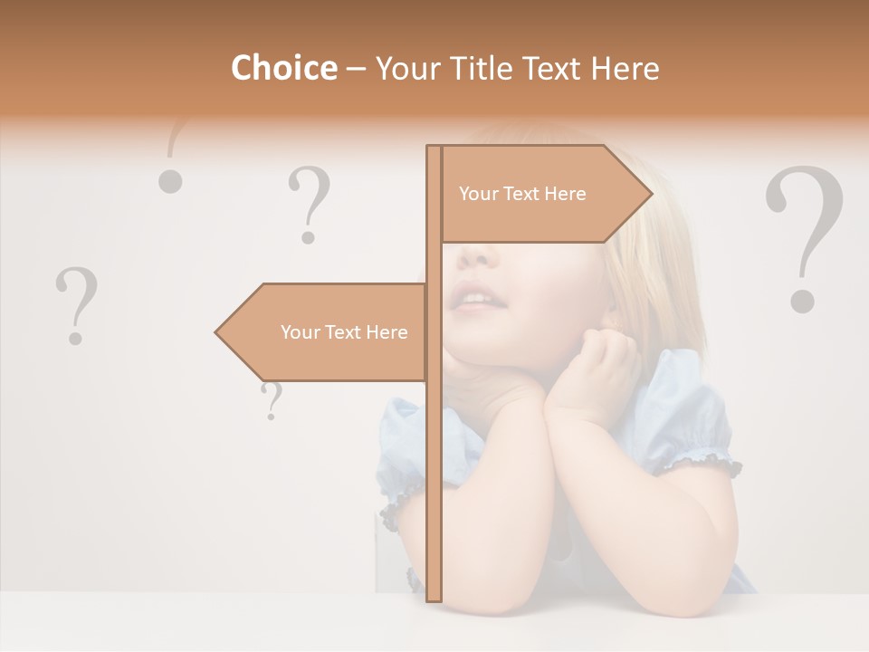 Uncertain Girl People PowerPoint Template