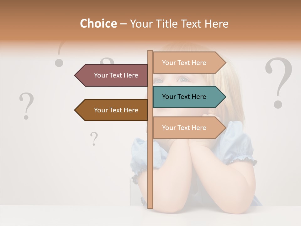 Uncertain Girl People PowerPoint Template