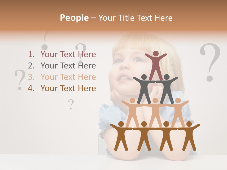 Uncertain Girl People PowerPoint Template