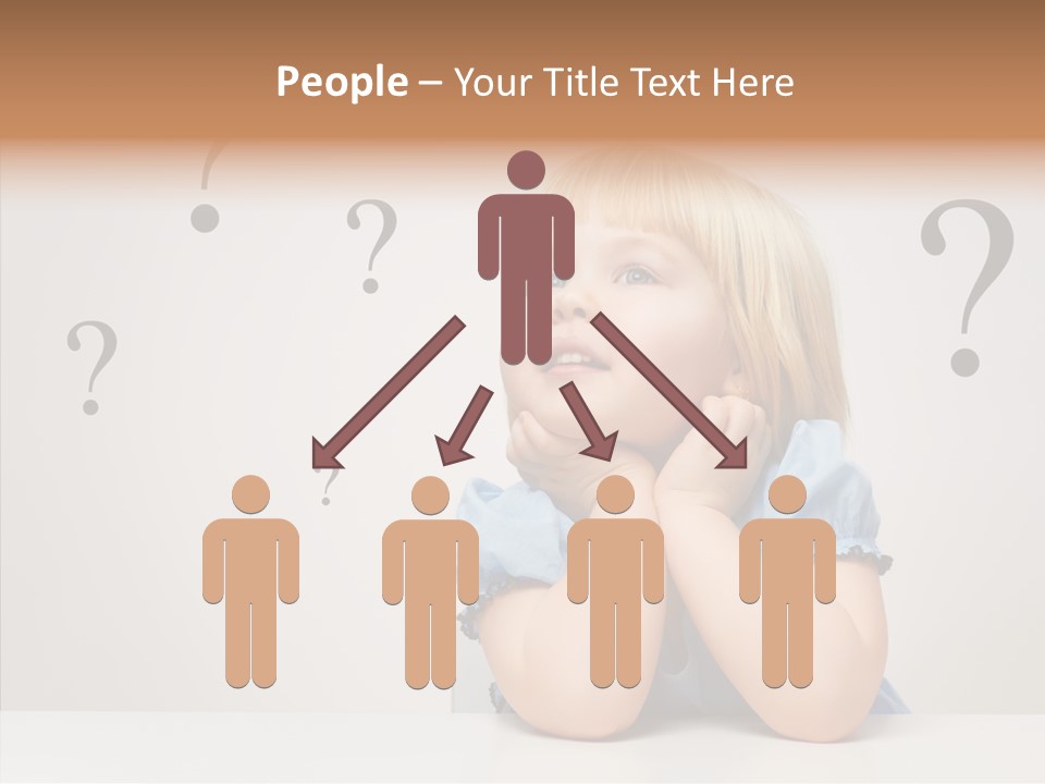 Uncertain Girl People PowerPoint Template