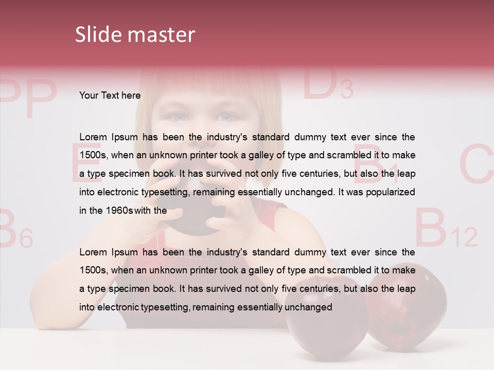 Healthy Candid Caucasian PowerPoint Template