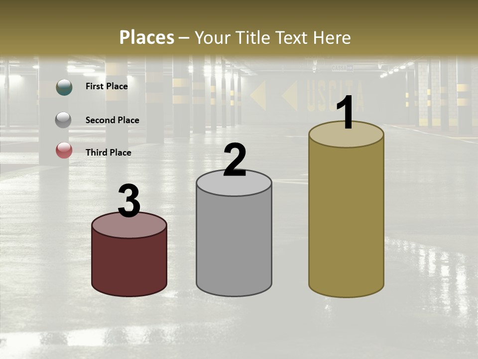 Garage Lights Pavement PowerPoint Template