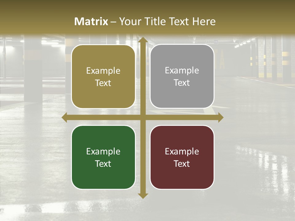 Garage Lights Pavement PowerPoint Template