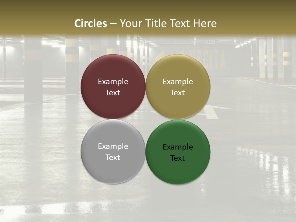 Garage Lights Pavement PowerPoint Template