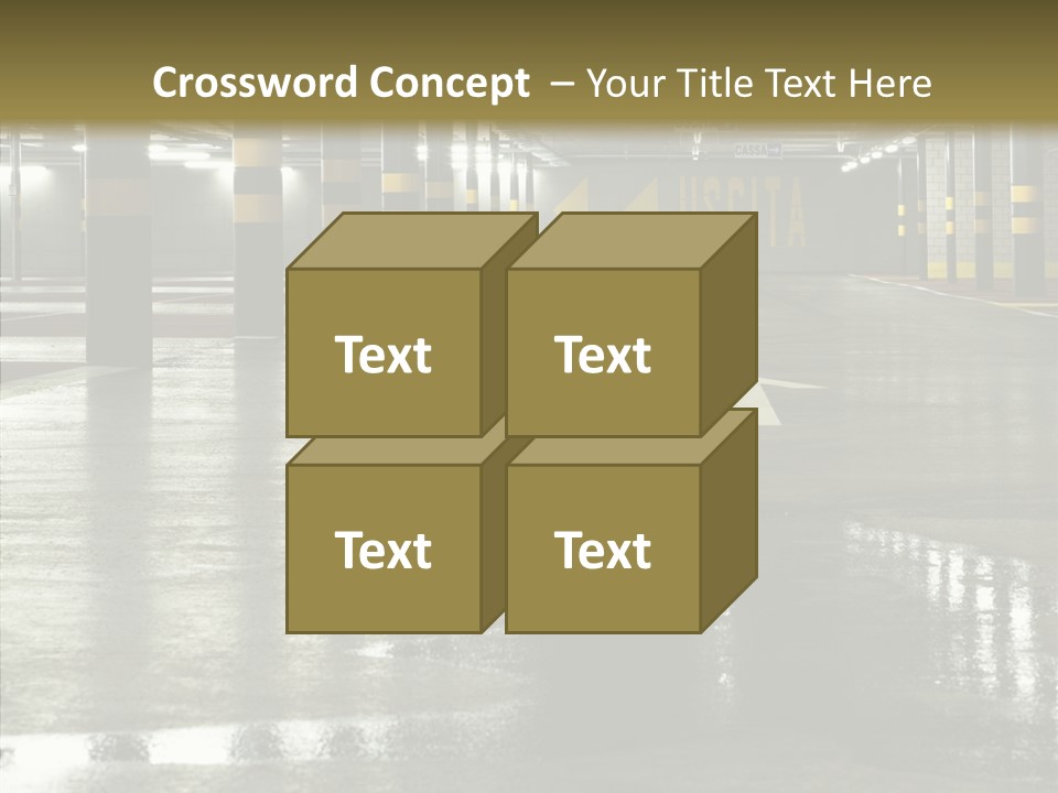 Garage Lights Pavement PowerPoint Template