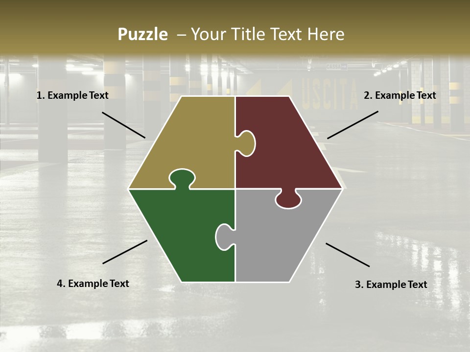 Garage Lights Pavement PowerPoint Template