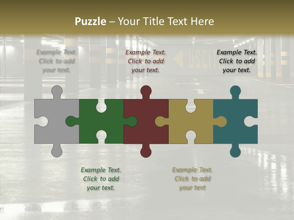 Garage Lights Pavement PowerPoint Template