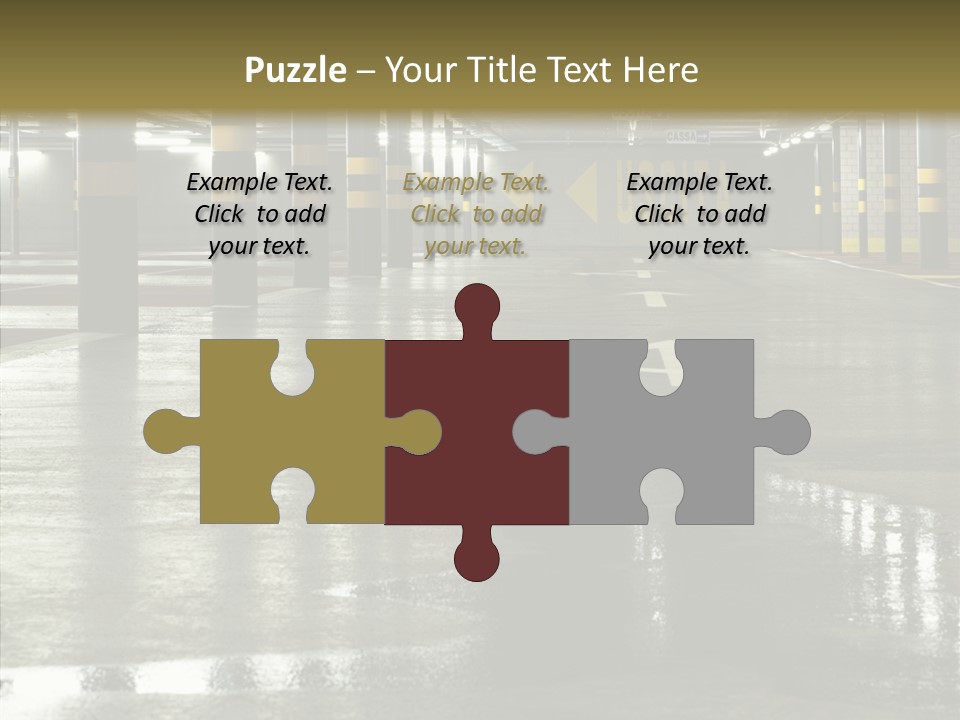 Garage Lights Pavement PowerPoint Template