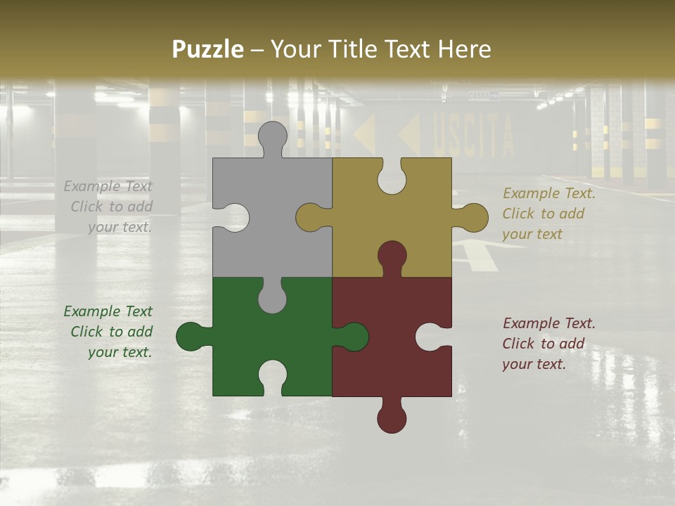 Garage Lights Pavement PowerPoint Template