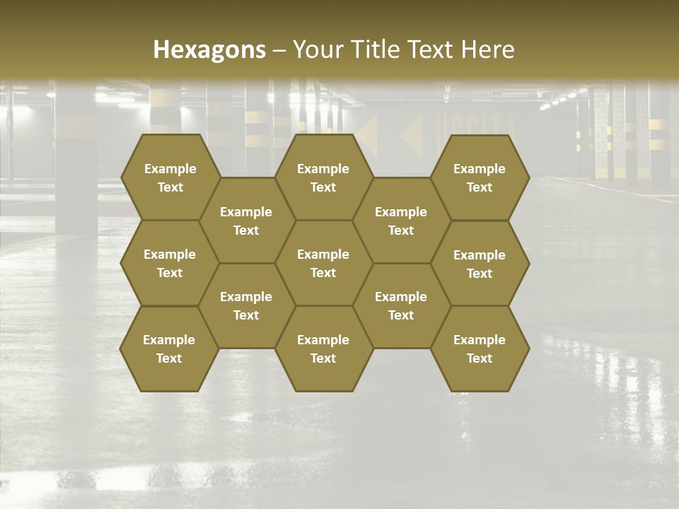 Garage Lights Pavement PowerPoint Template