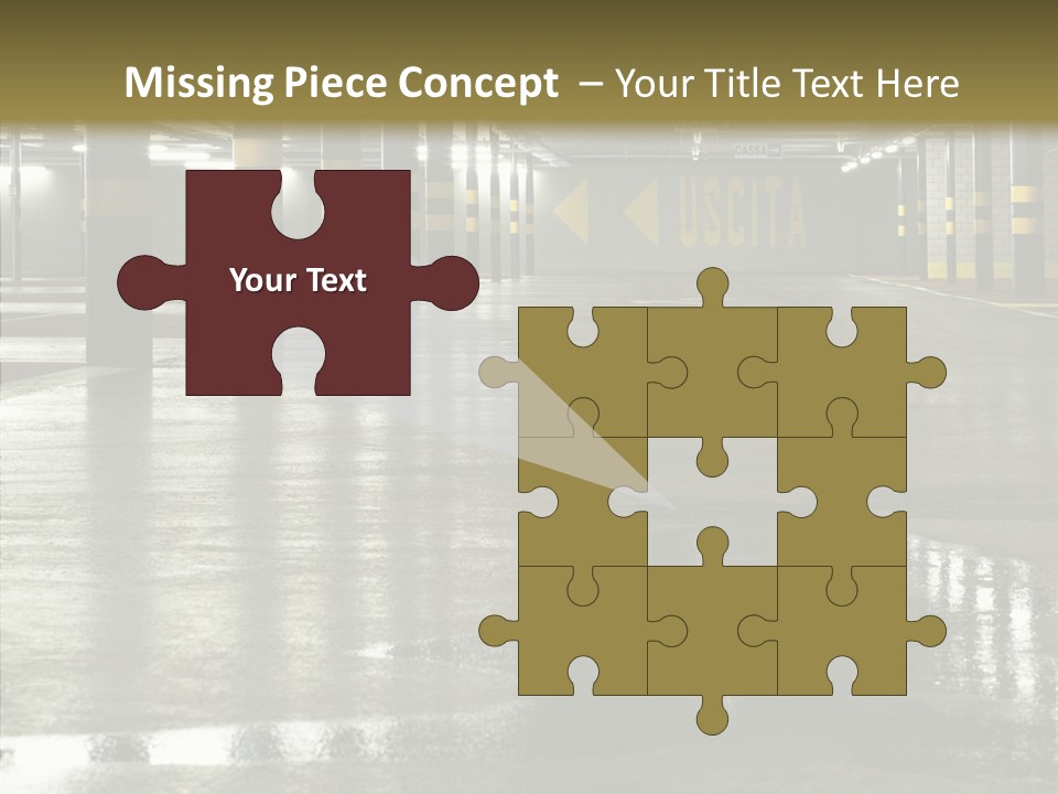 Garage Lights Pavement PowerPoint Template