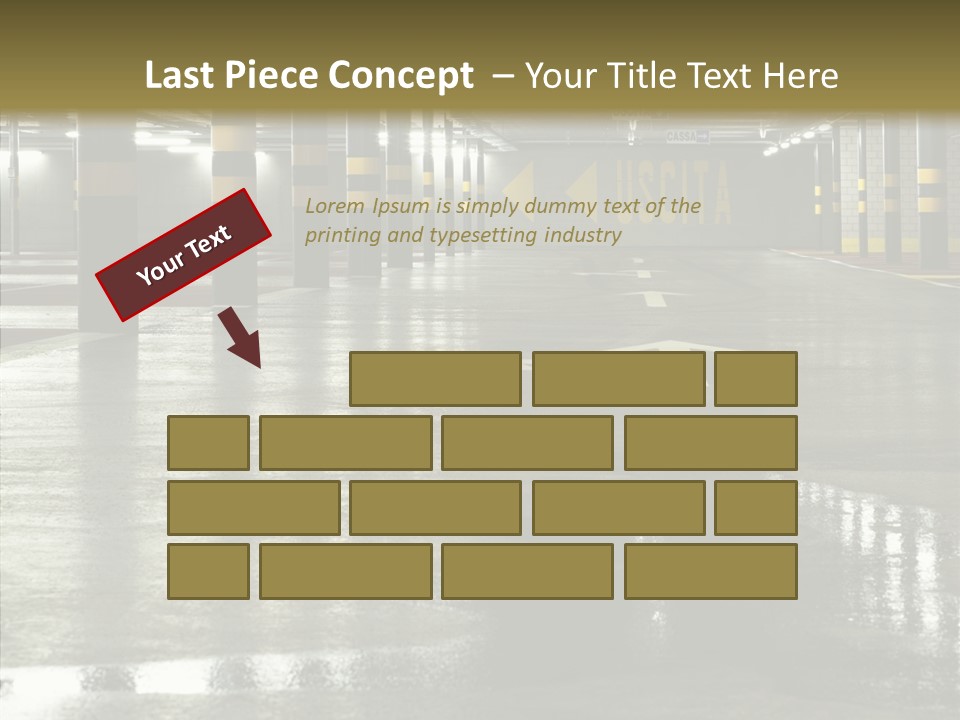 Garage Lights Pavement PowerPoint Template