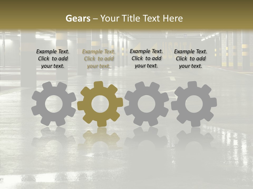 Garage Lights Pavement PowerPoint Template