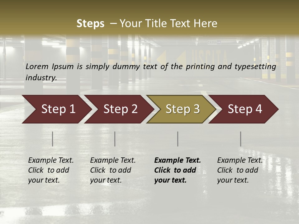 Garage Lights Pavement PowerPoint Template