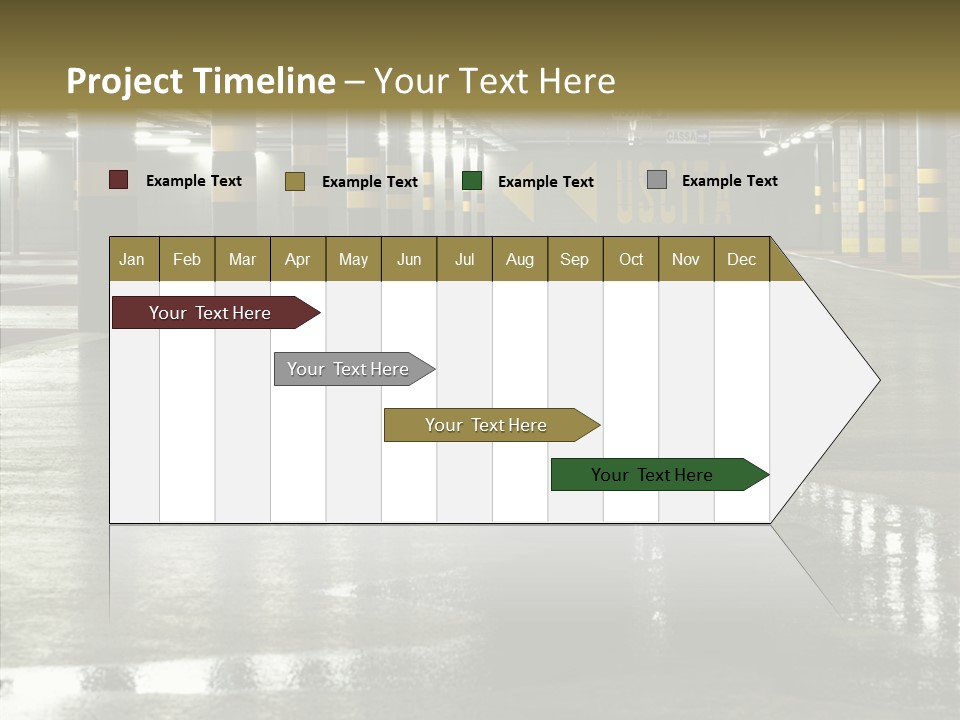 Garage Lights Pavement PowerPoint Template