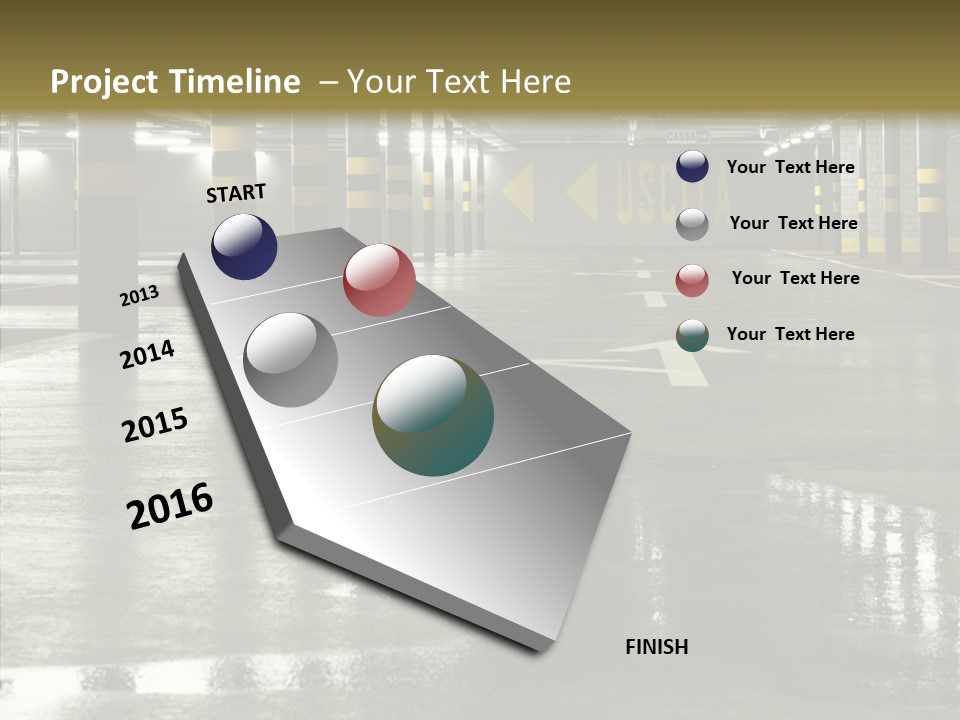 Garage Lights Pavement PowerPoint Template