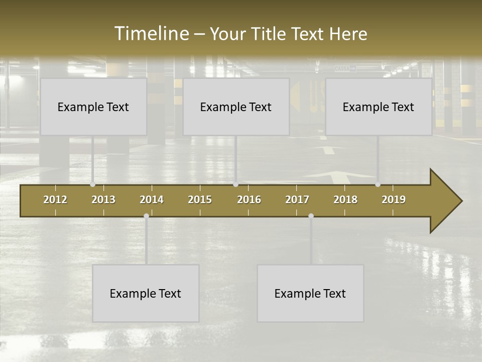 Garage Lights Pavement PowerPoint Template