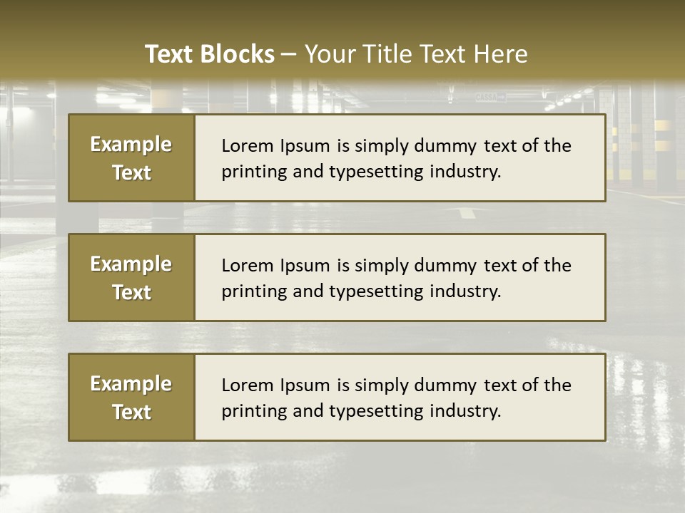 Garage Lights Pavement PowerPoint Template