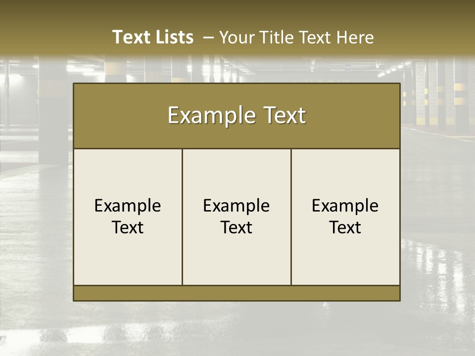 Garage Lights Pavement PowerPoint Template