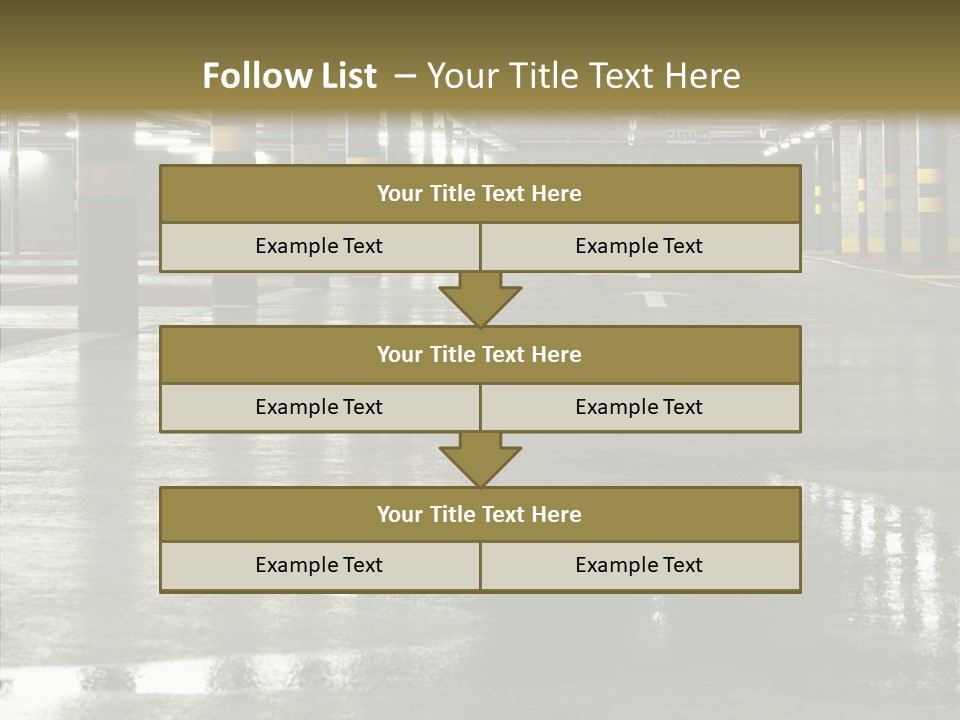 Garage Lights Pavement PowerPoint Template