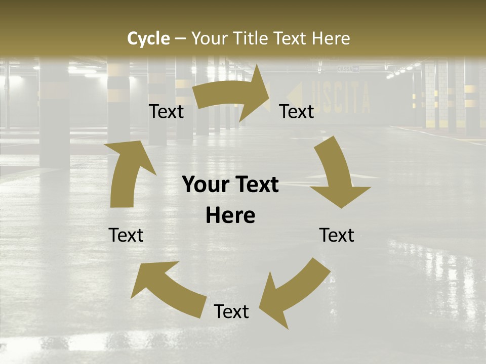 Garage Lights Pavement PowerPoint Template