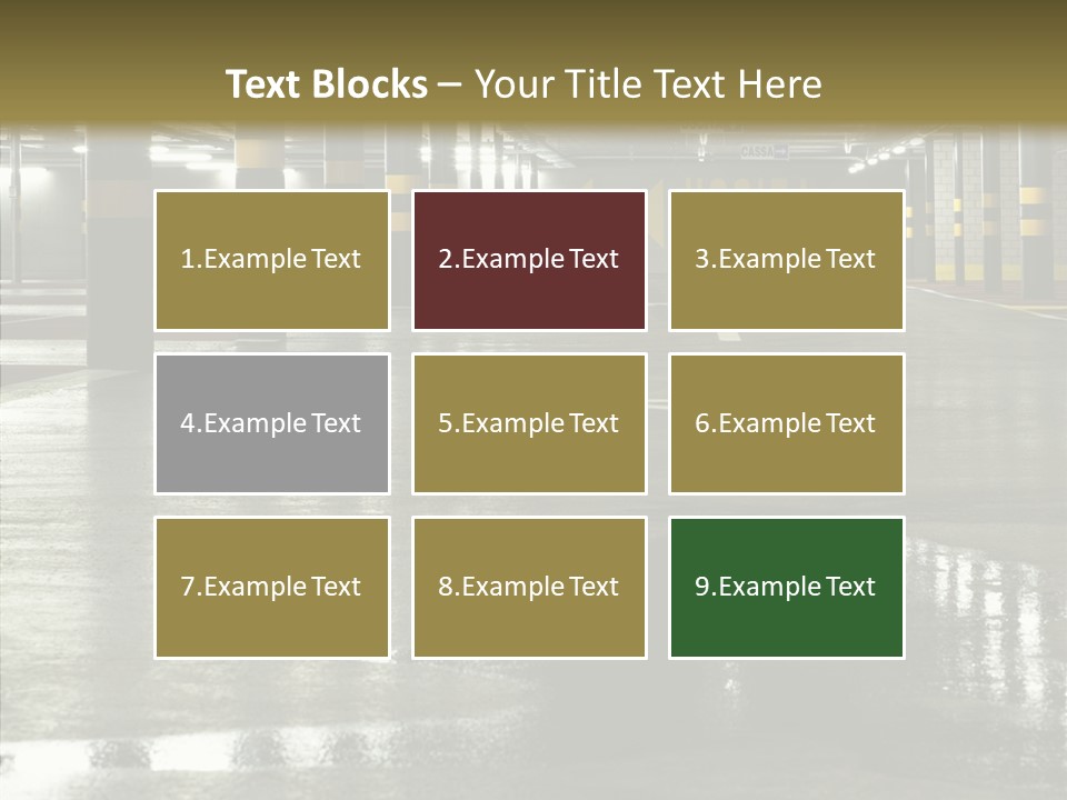 Garage Lights Pavement PowerPoint Template