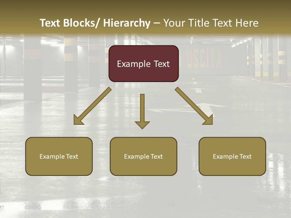 Garage Lights Pavement PowerPoint Template