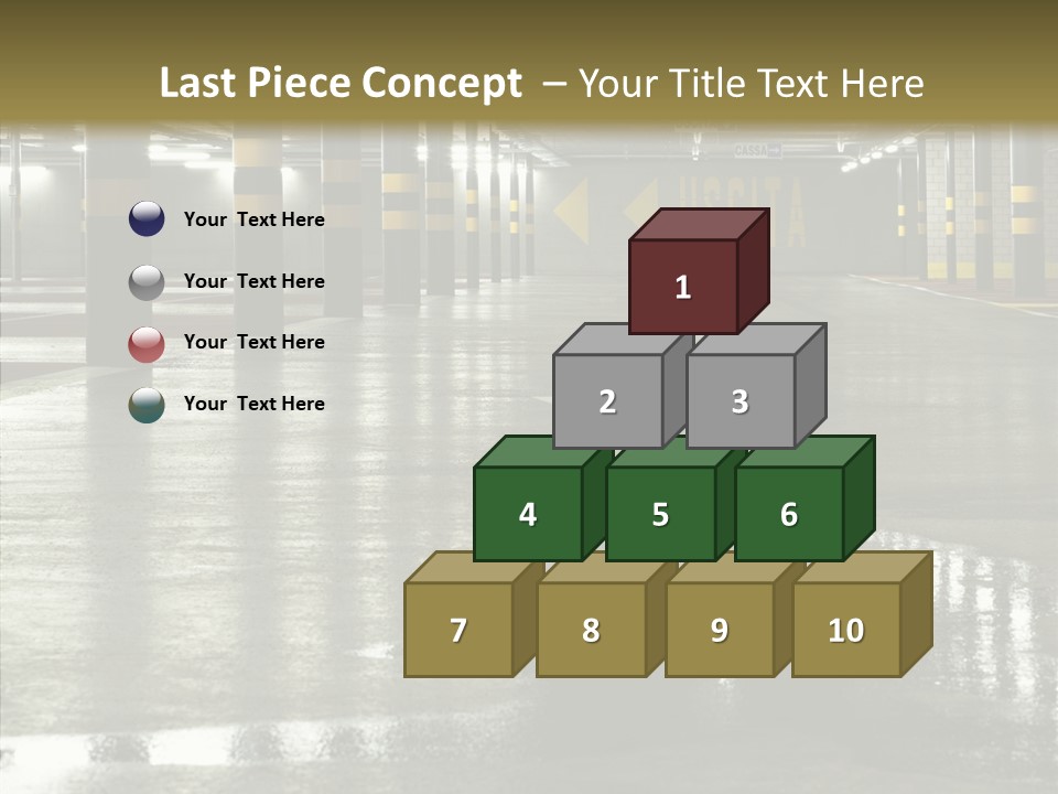 Garage Lights Pavement PowerPoint Template