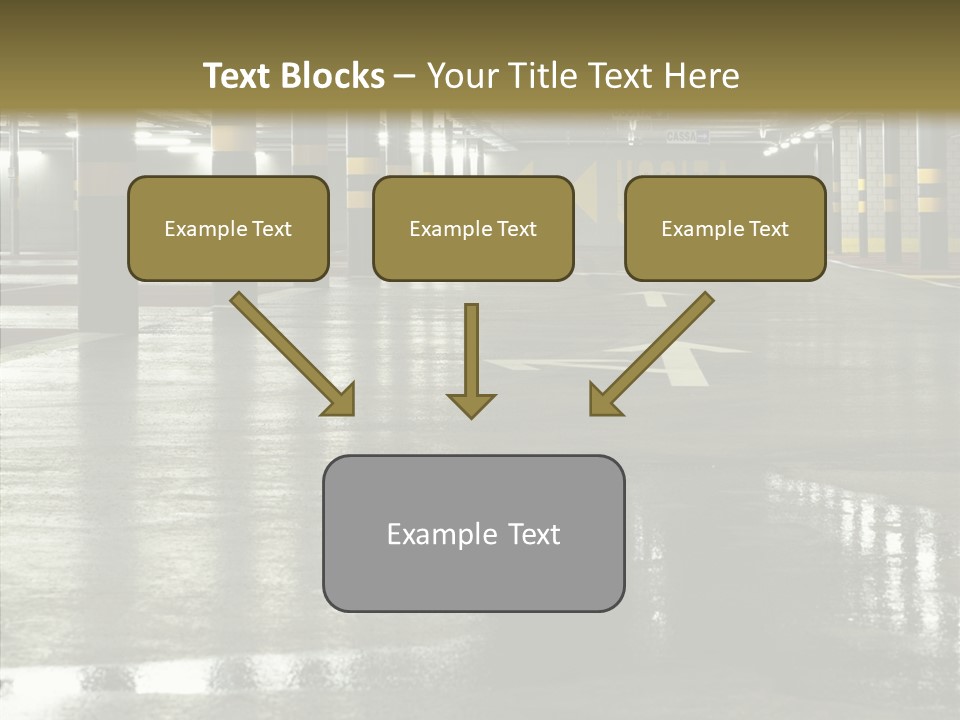 Garage Lights Pavement PowerPoint Template