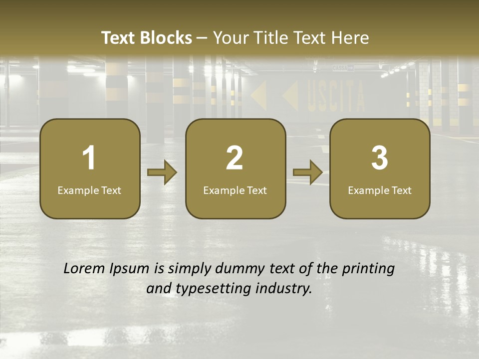 Garage Lights Pavement PowerPoint Template