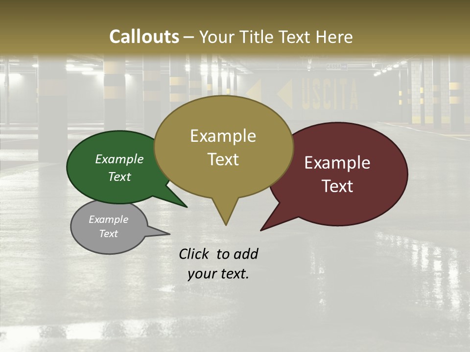 Garage Lights Pavement PowerPoint Template