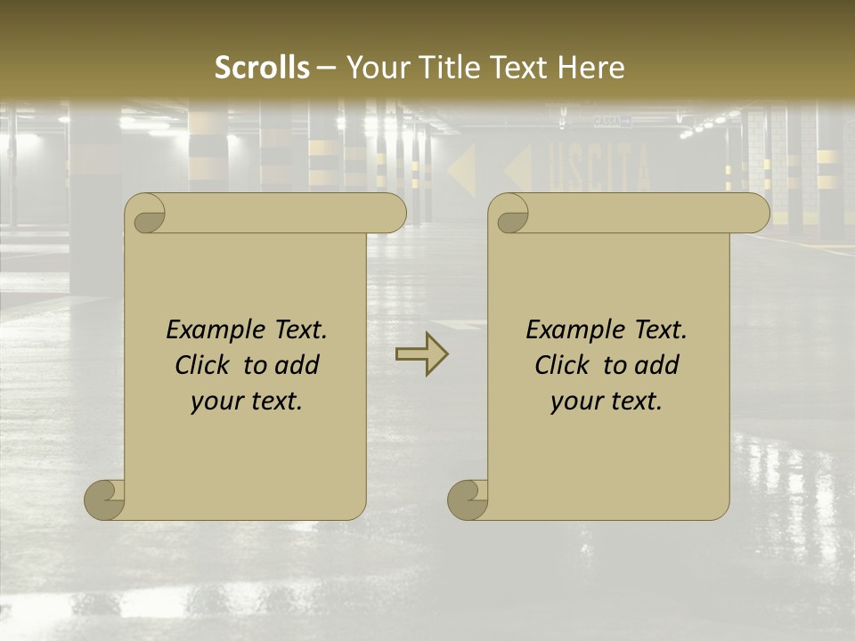Garage Lights Pavement PowerPoint Template