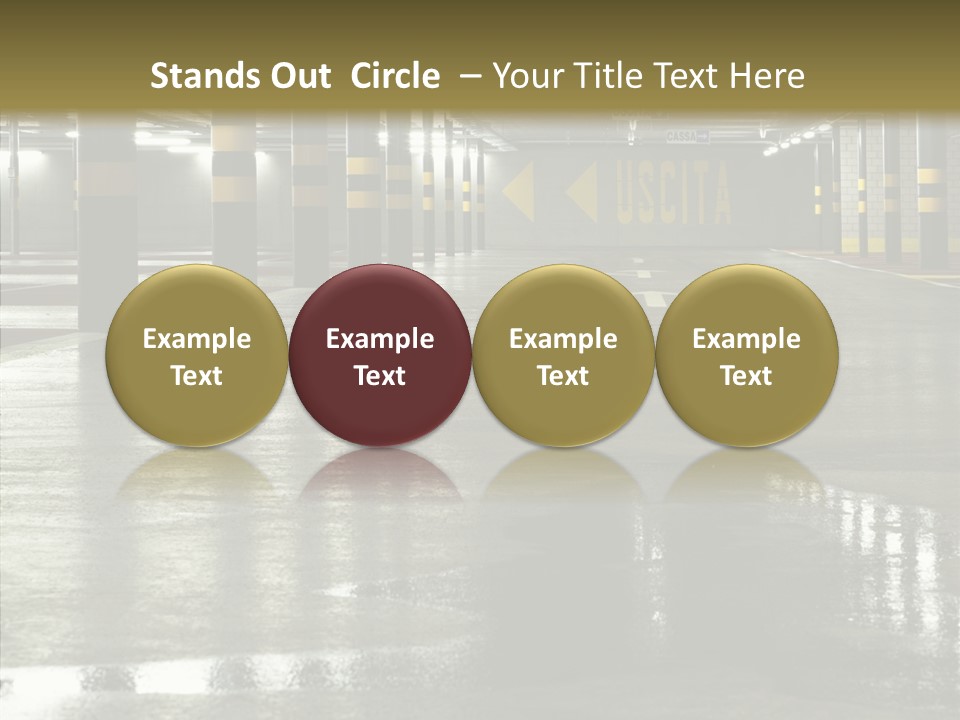 Garage Lights Pavement PowerPoint Template